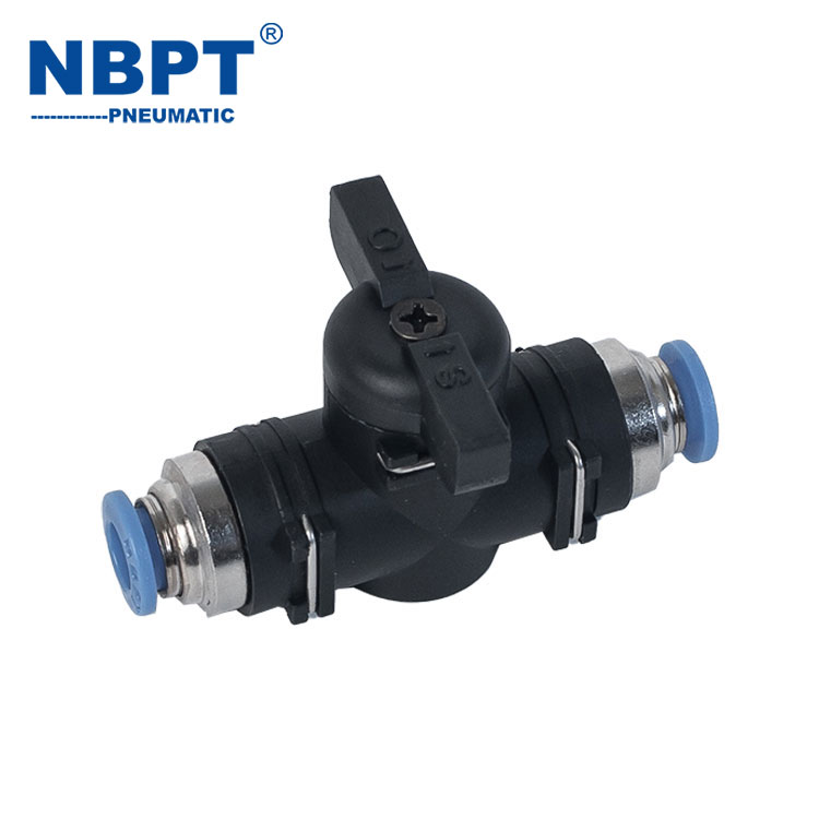 Pneumatic Fittings Quick Plug Through Ball Valves